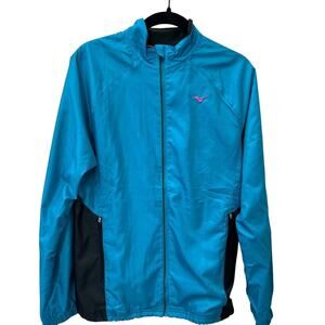 Mizuno Women's Jacket Electric Blue and Black Size Medium